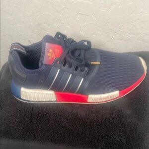 Adidas Blue and Red Sneakers Modern Athletic Style
